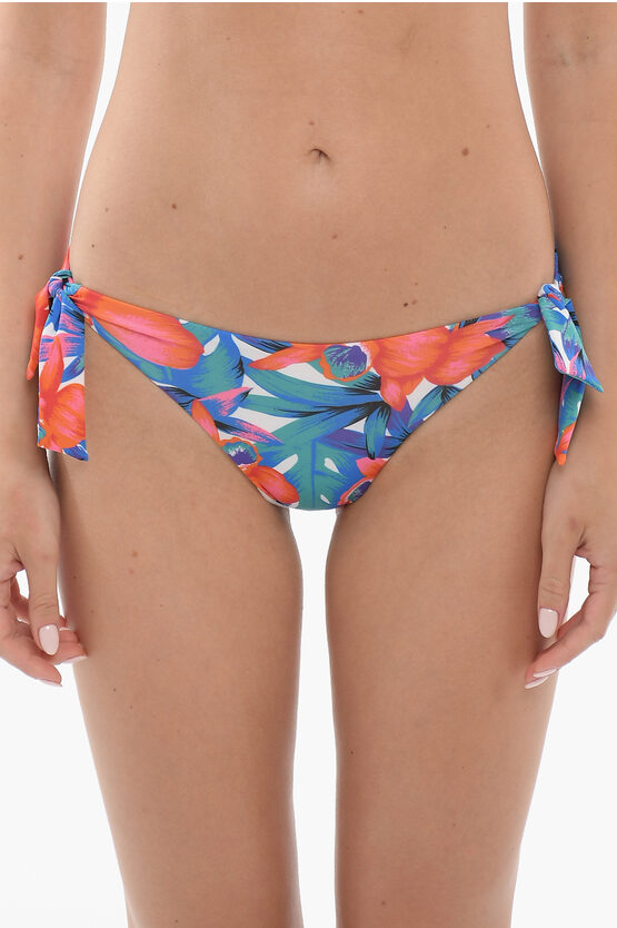 Armani Emporio Floral Patterned Tie Side Bikini Bottom Women Glamood