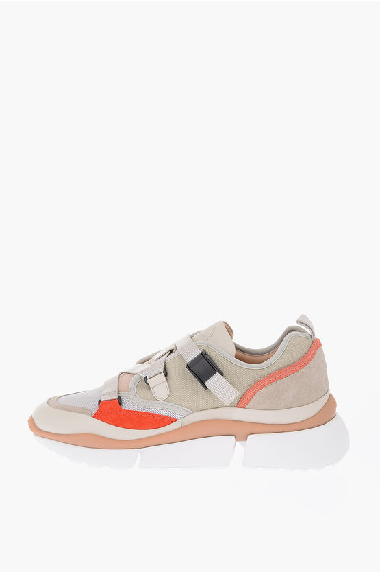 Chloe Leather And Fabric Sonnie Sneakers Women Glamood Outlet