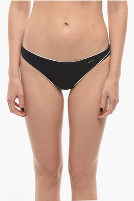 Karl Lagerfeld Solid Color Tie Side Bikini Bottom Women Glamood Outlet