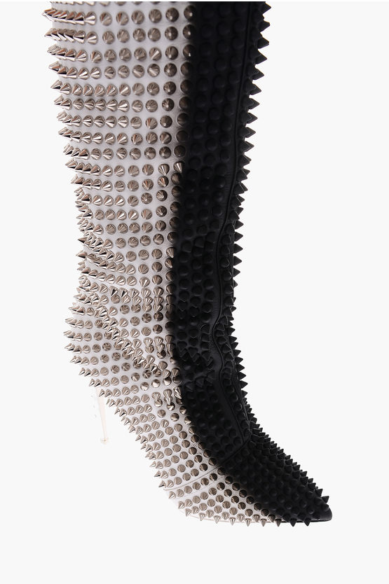 Philipp Plein 12cm Leather Studded Fashion Show Over The Knee Boots In Multi