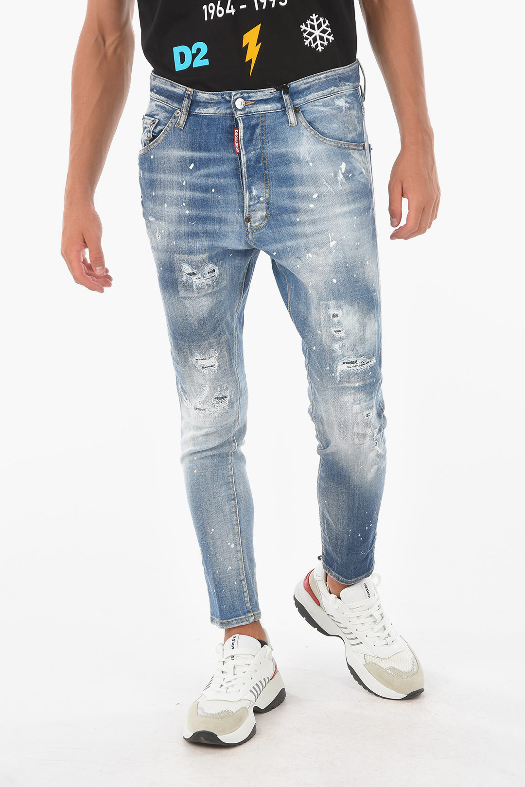 sextant landbouw kleinhandel Dsquared2 14,5cm Acid Wash Effect RELAX LONG CROTCH Jeans men - Glamood  Outlet