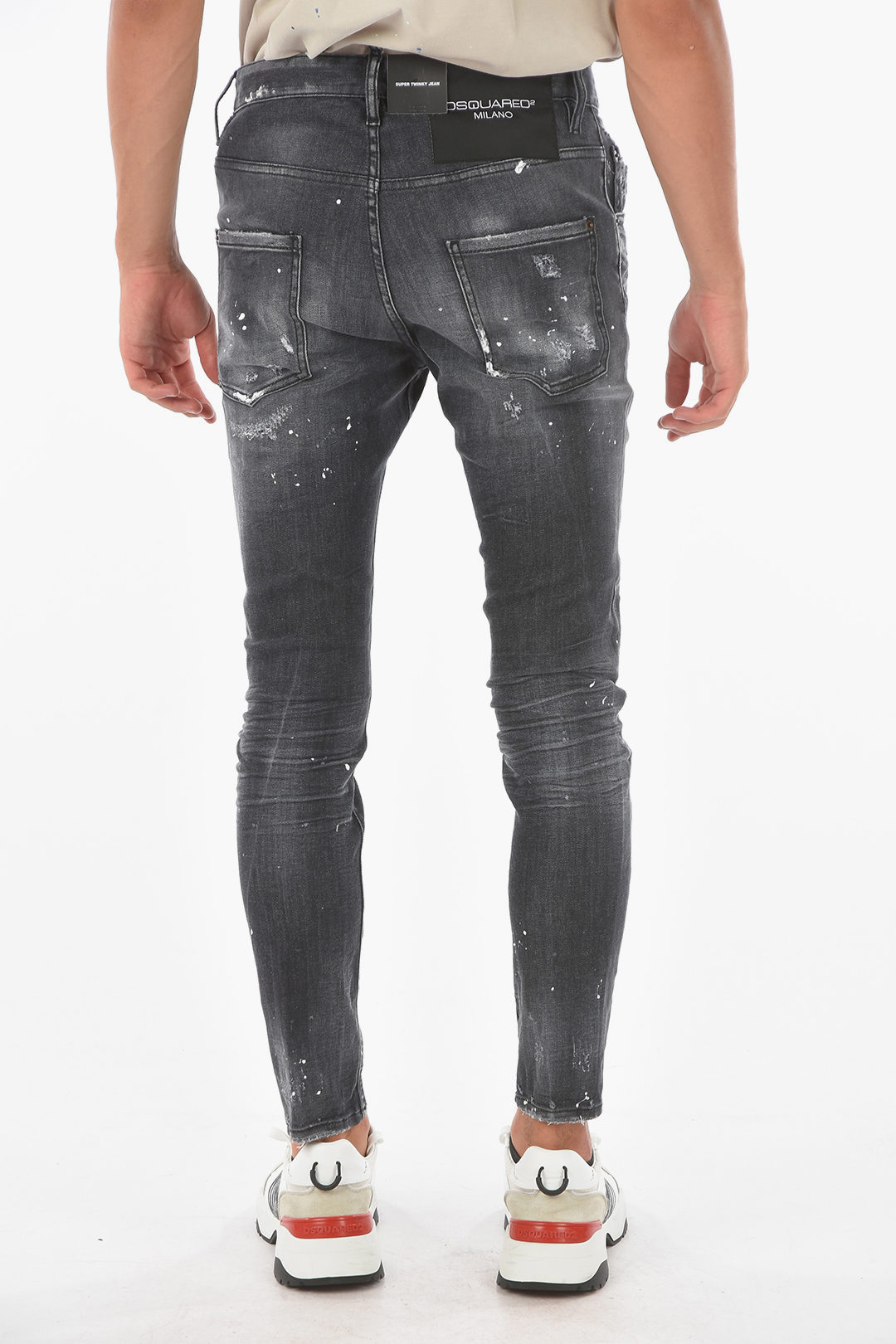 Dsquared2 14cm Vintage Effect SUPER TWINKY Jeans men - Glamood Outlet