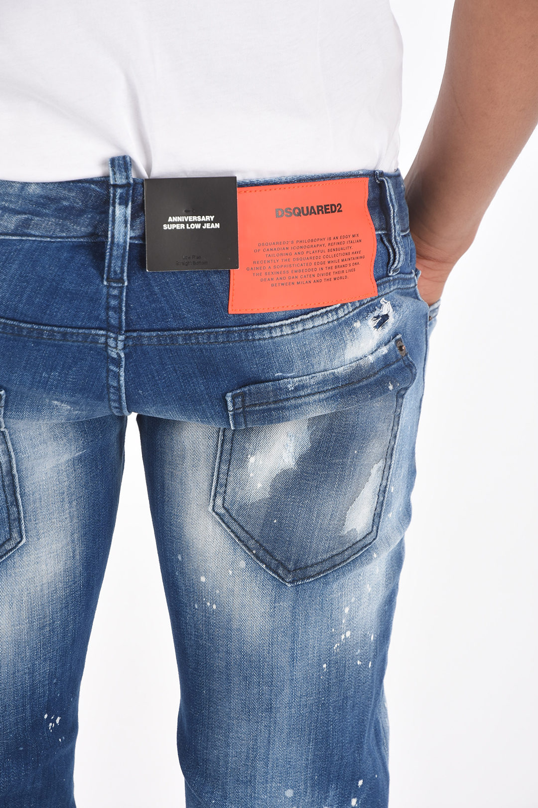 Dsquared2 15,5cm Low rise ANNIVERSARY SUPER LOW vintage effect jeans men -  Glamood Outlet