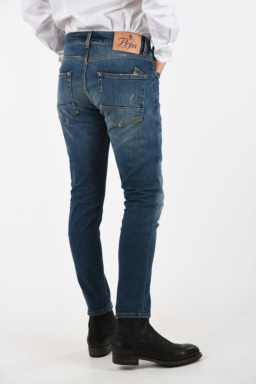 PRPS 15cm Cropped WINDSOR slim fit jeans men - Glamood Outlet