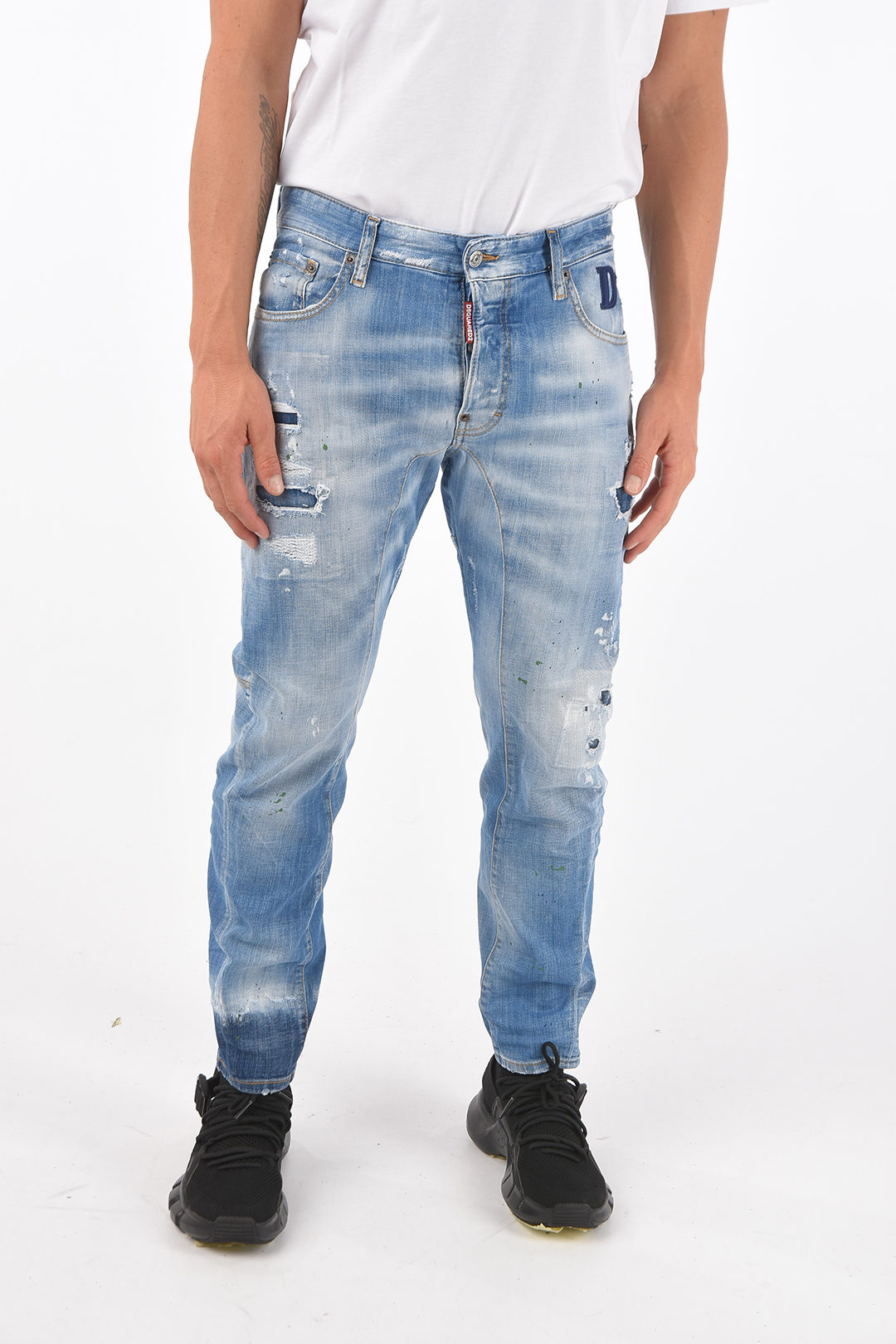 Dsquared2 15cm distressed TIDY BIKER Jeans men - Glamood Outlet
