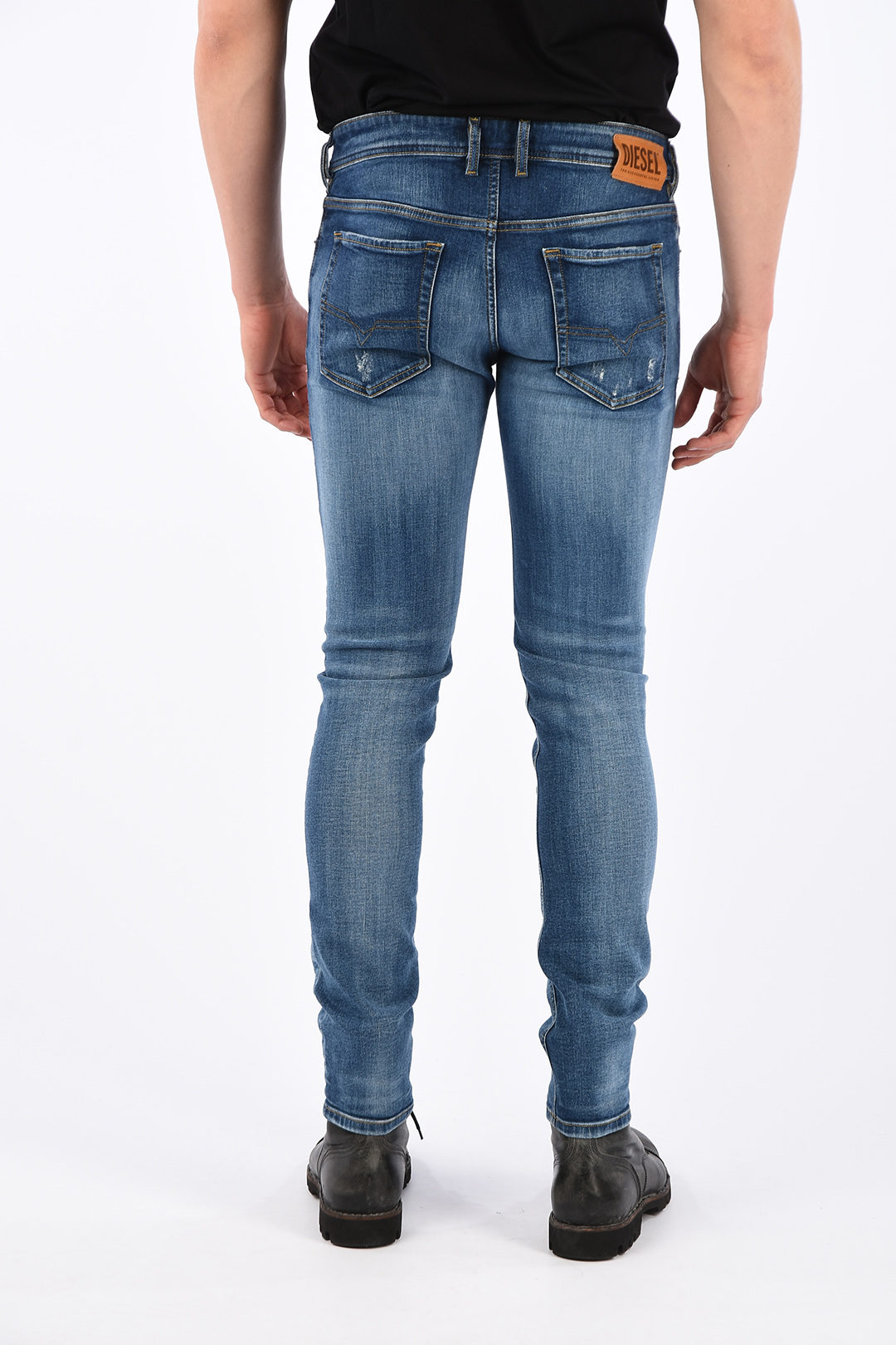 15cm Vintage Effect Skinny Fit Jeans men - Glamood Outlet