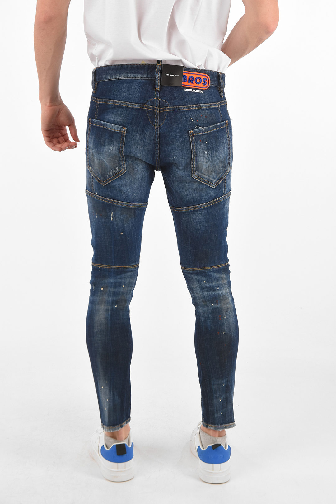 15cm vintage effect TIDY BIKER jeans