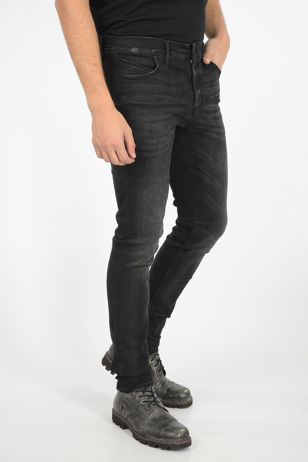 Mid rise fashion jeans mens