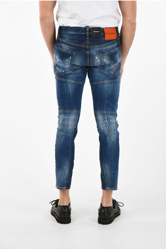 【DSQUARED2】Tidy biker jean DSQUARED2 Tidy Biker Cotton Denim Jeans Dsquared2