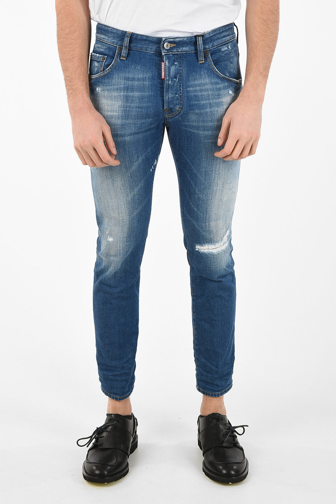 16cm Stretch Denim Capri SKATER Jeans