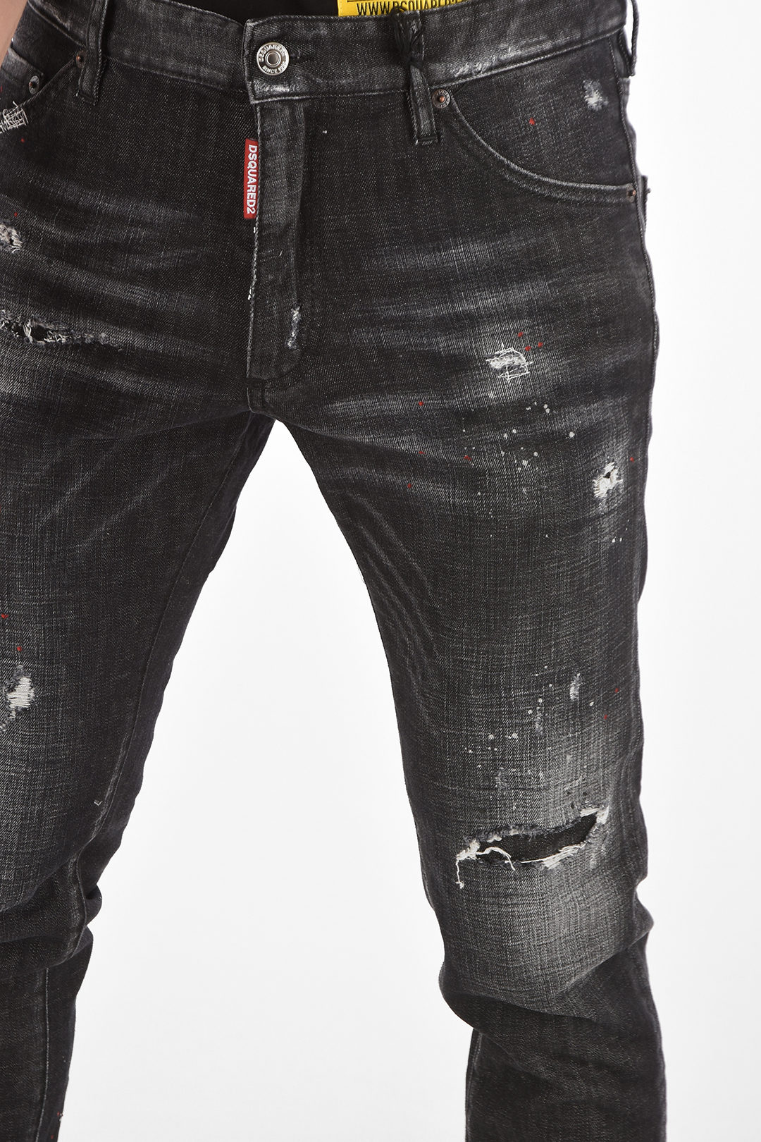 leerplan meesterwerk beproeving Dsquared2 16cm stretch denim COOL GUY distressed jeans herren - Glamood  Outlet