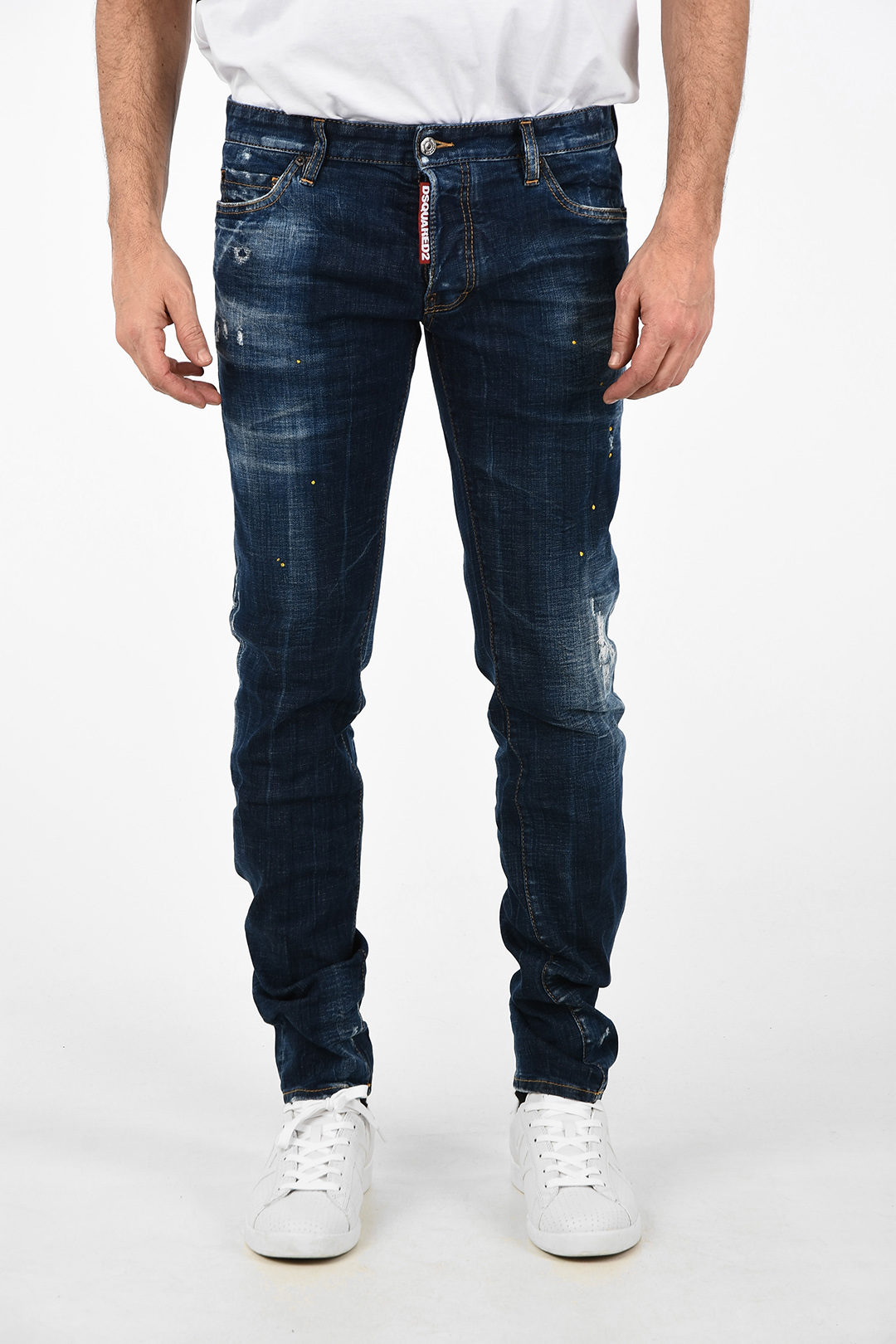 Dsquared2 16cm Vintage Effect SLIM FIT Jeans men - Glamood