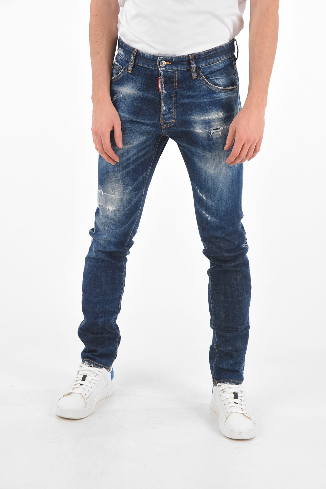 kijken fusie Verdachte Dsquared2 16cm vintage effect stretch denim COOL GUY jeans men - Glamood  Outlet