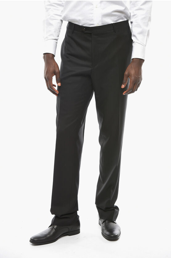 Corneliani Virgin Wool Academy Pants With Belt Loops