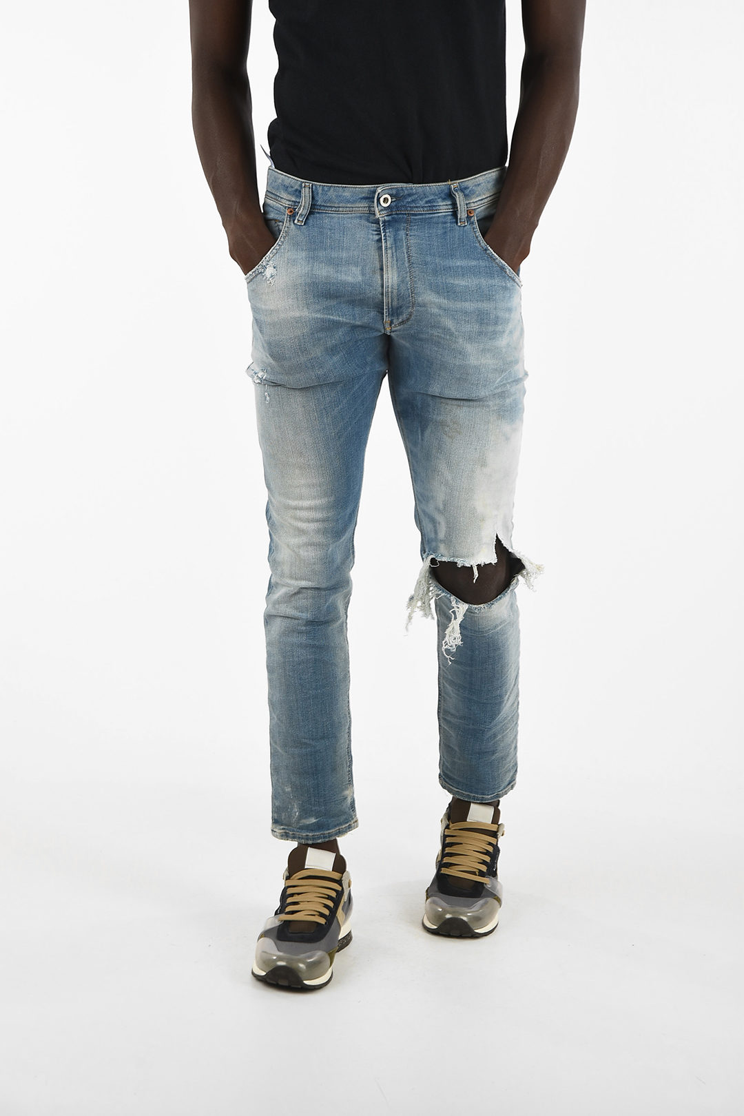 Diesel 18cm Vintage Effect KROOLEY-T Jogg Jeans men - Glamood Outlet