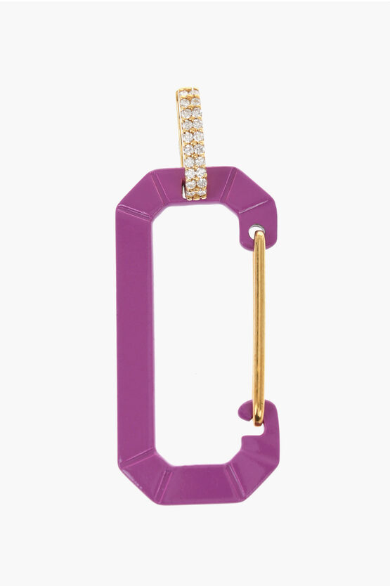 Eéra 18k White Gold Chiara Single Earring With Snap Hook