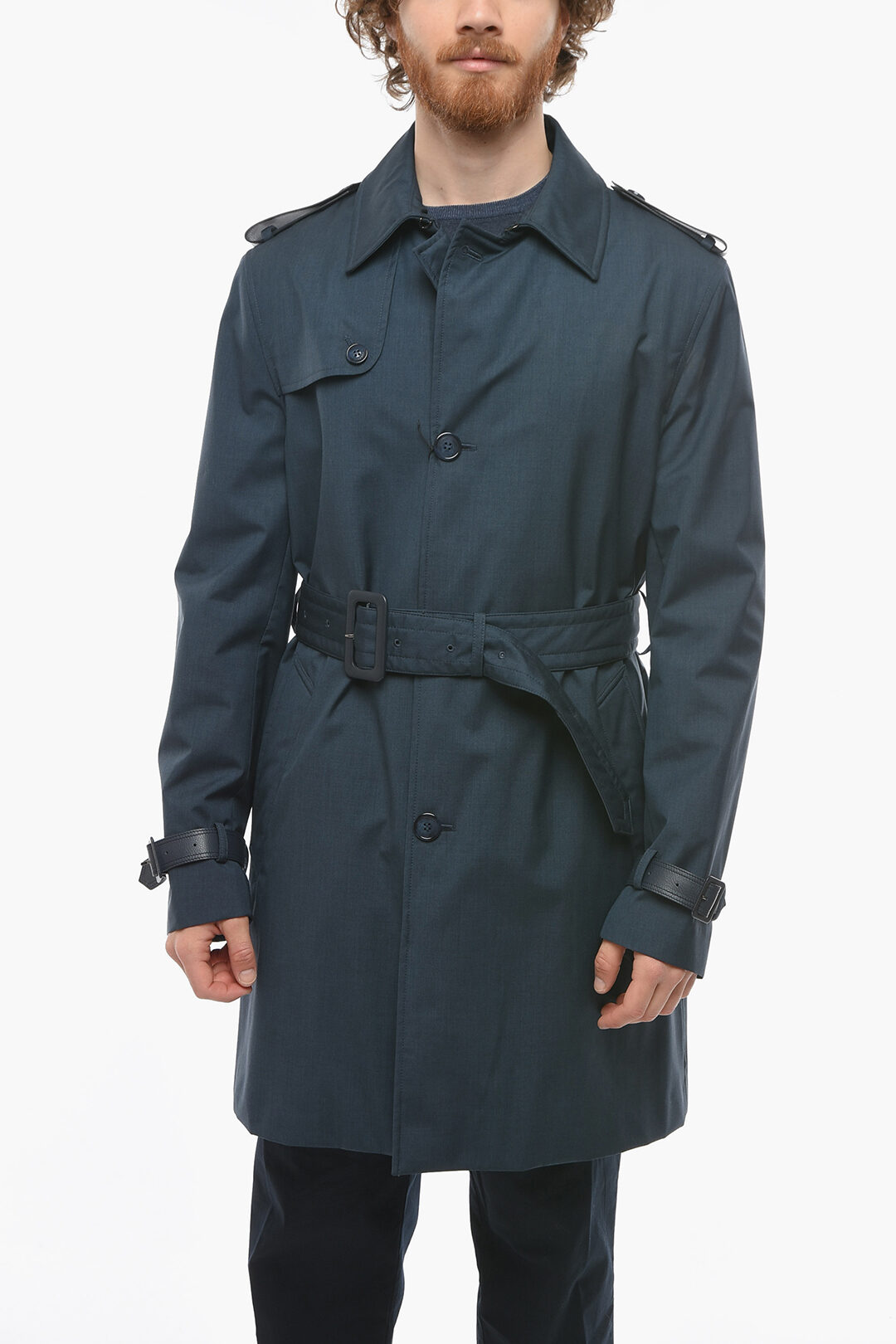 Corneliani 1930 Wool and Silk-blend Padded Trench Coat with Leather ...