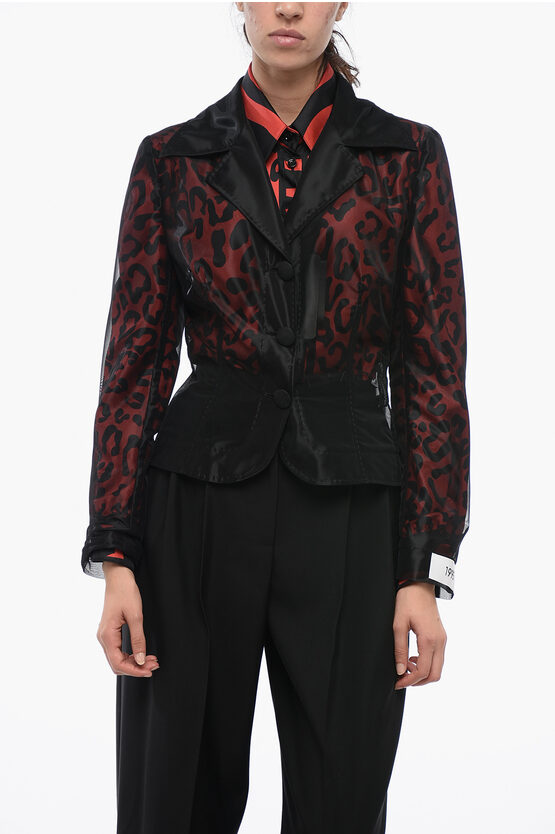 Shop Dolce & Gabbana 1995 Cropped Fit Mesh Blazer