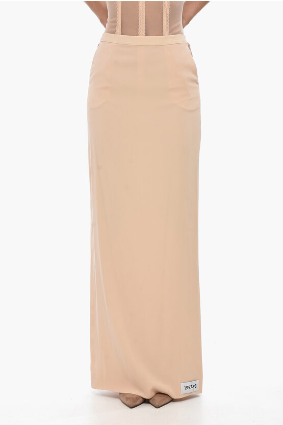 Dolce & Gabbana Concealed-pocket Sheer-crepe Maxi Skirt