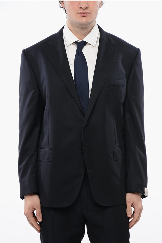 Corneliani 2 Button Leader Twill Virgin Wool Blazer
