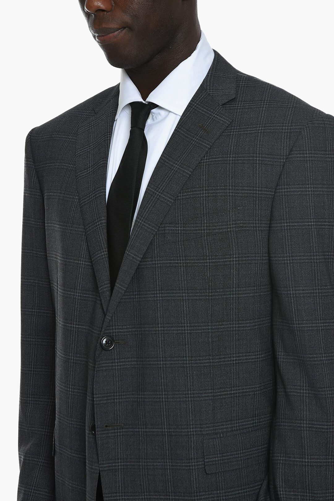 Corneliani 2 Button Wool Blend Suit with Side Splits men - Glamood Outlet