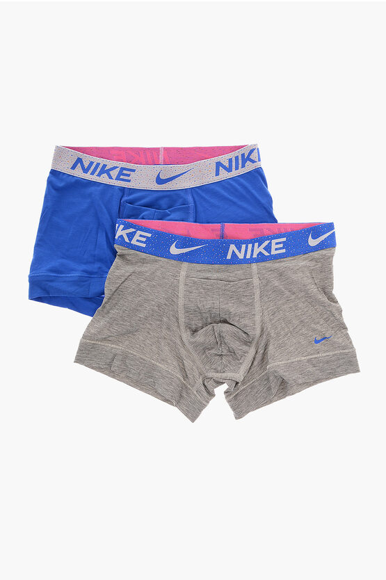 Nike 2 Pairs Of Boxers Set With Logoed At The Waist In Multi
