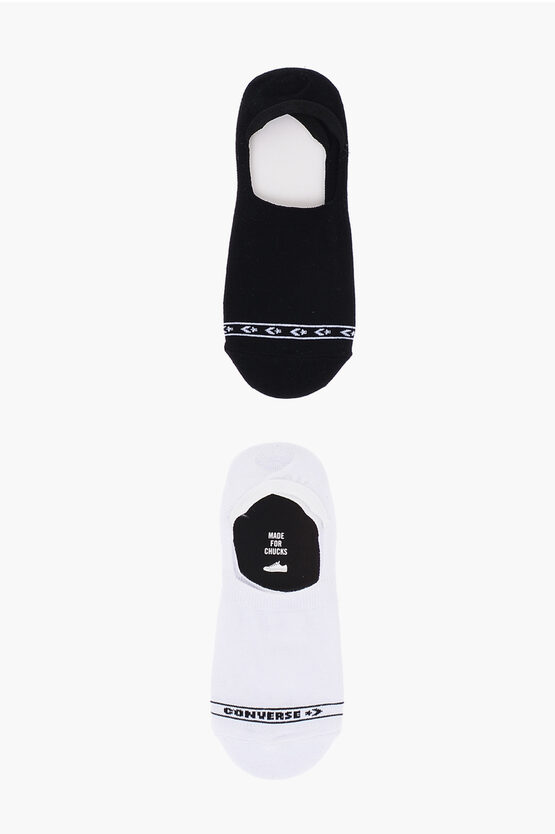 Shop Converse 2 Pairs Of Socks With Contrast Detailing