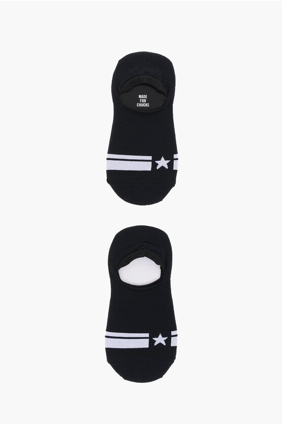 Converse 2 Pairs Of Socks With Cotrast Details