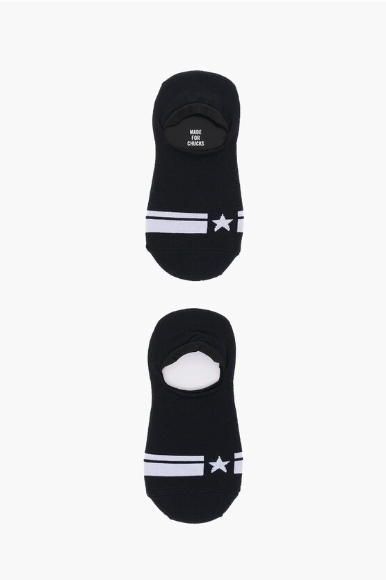 Shop Converse 2 Pairs Of Socks With Cotrast Details