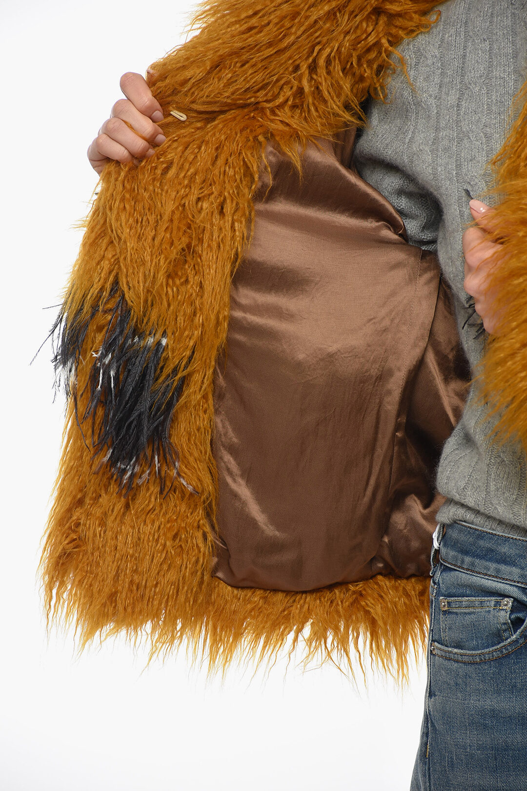 Dries Van Noten 2-Pockets Faux Fur ROTADI Coat women - Glamood Outlet