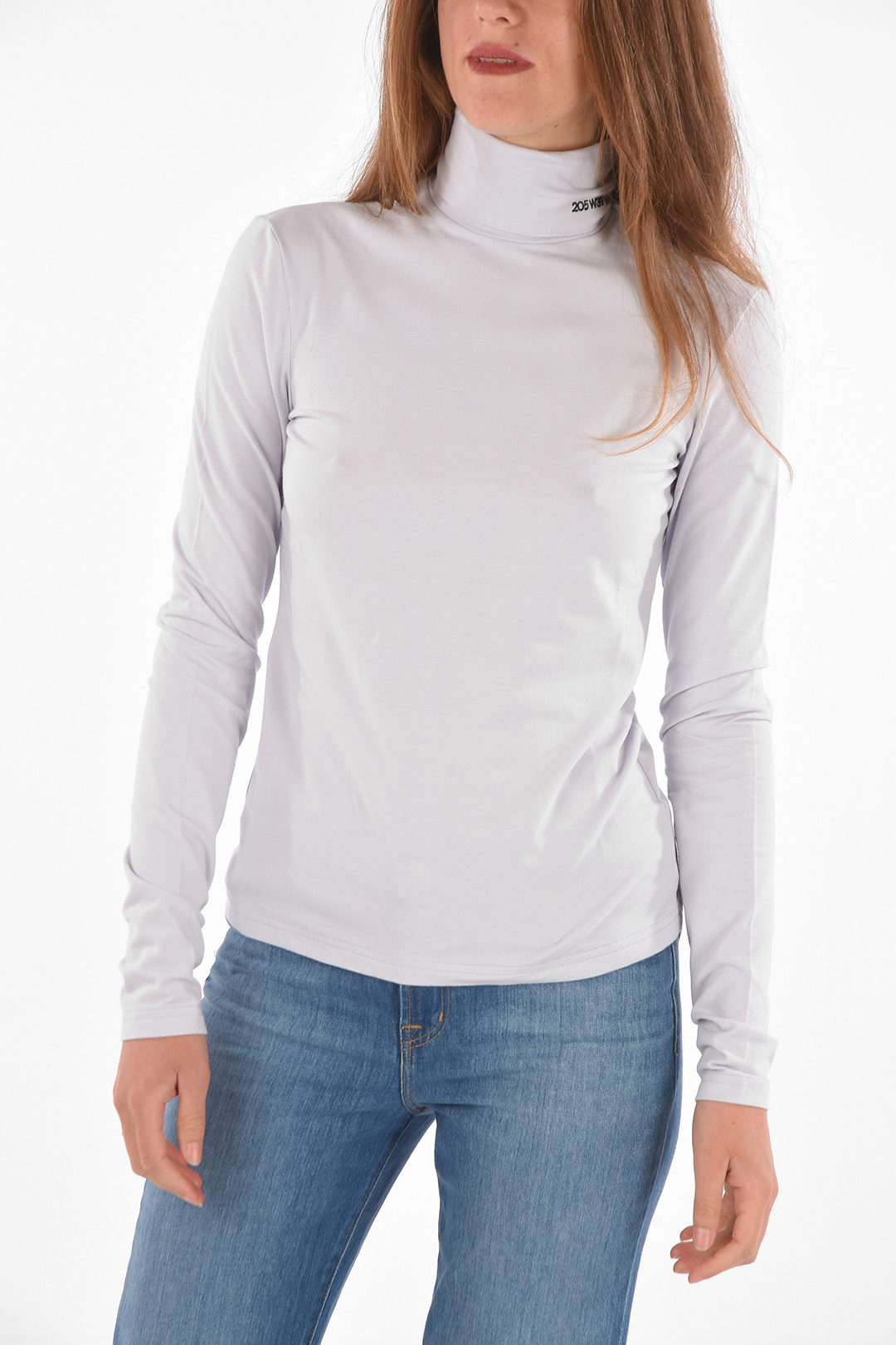 Calvin Klein 205W39NYC stretch cotton turtle-neck t-shirt women - Glamood  Outlet