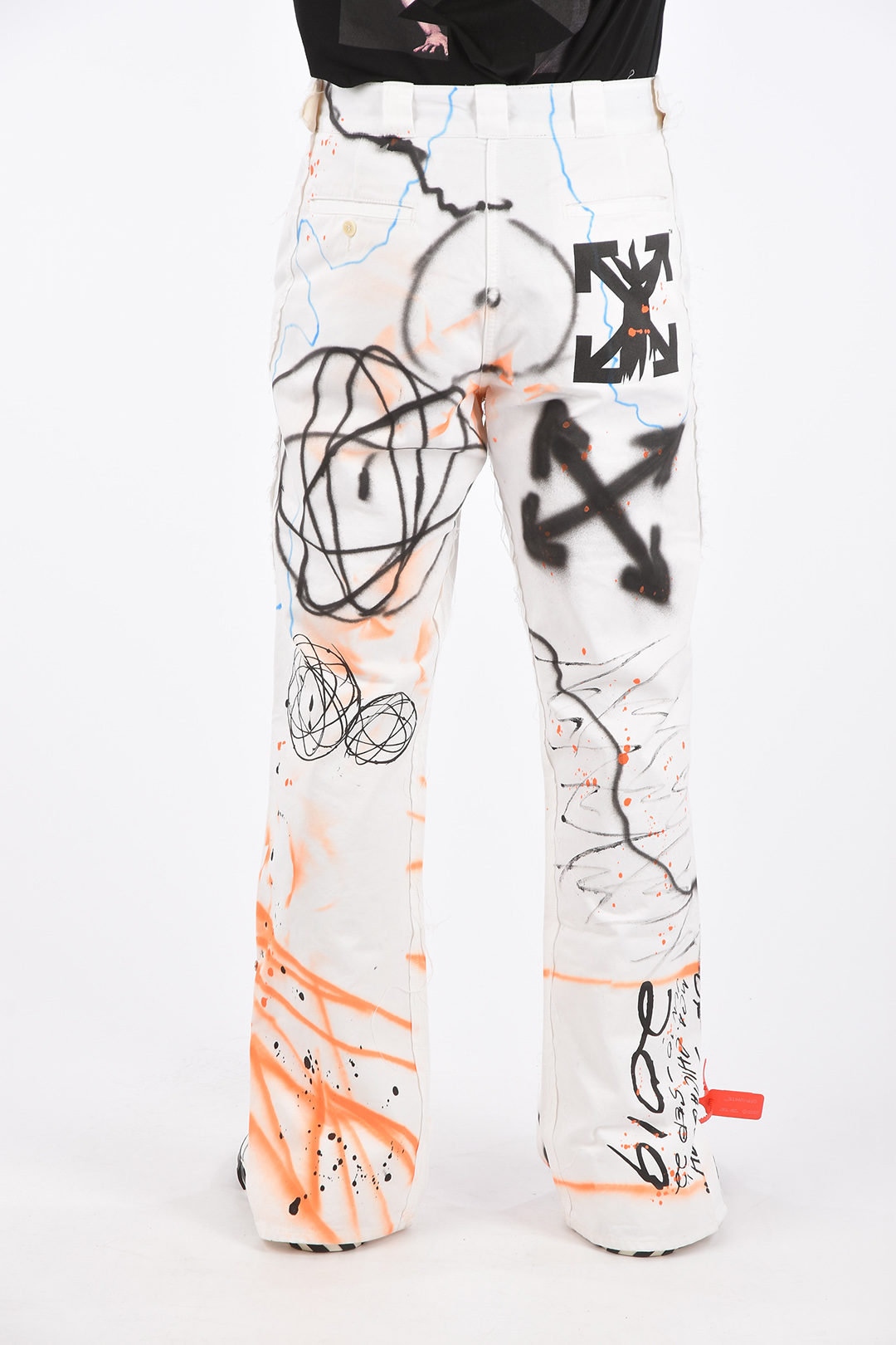 Off-White 22cm Split Ankle FUTURA RAINBOW CARPENTER Jeans men