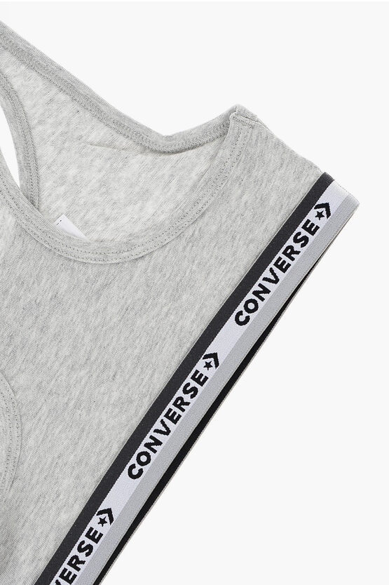 2er-Set Racerback-Sport-BHs mit Logo-Band