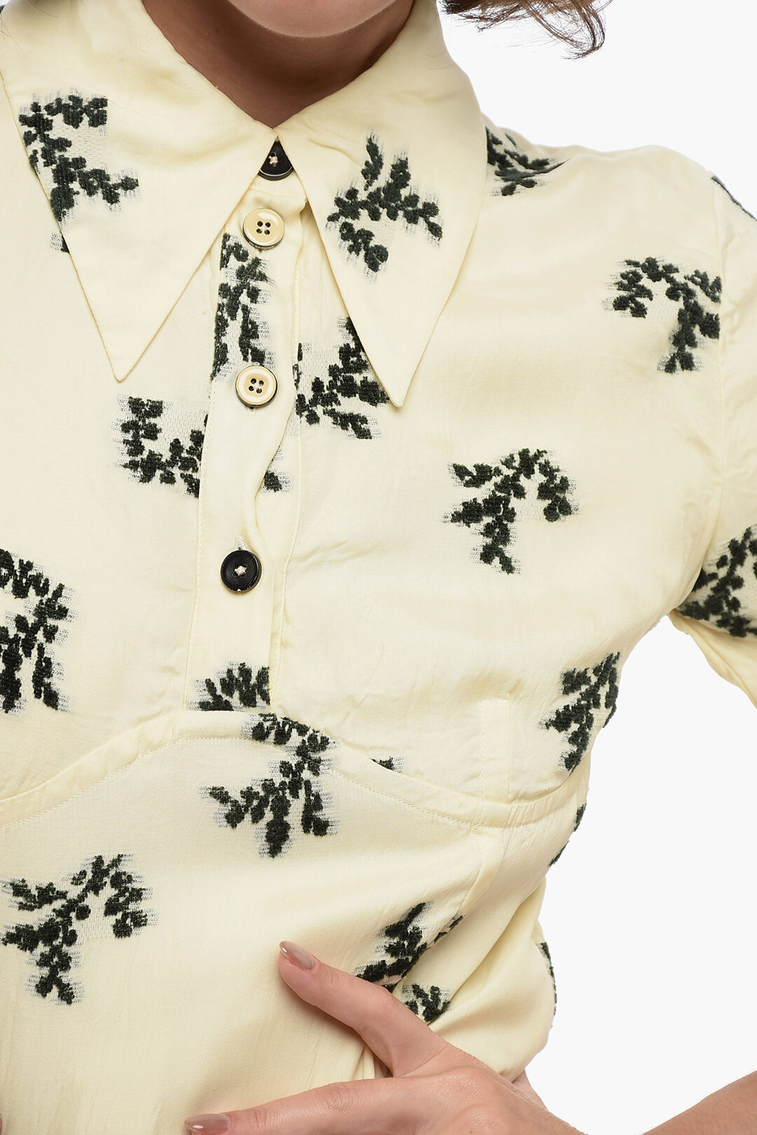 Jil Sander 3/4-Sleeved Embroidered Shirt Dress women