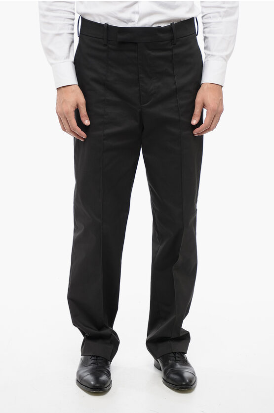 3-Button Cotton-Blend Suit with Flap Pockets