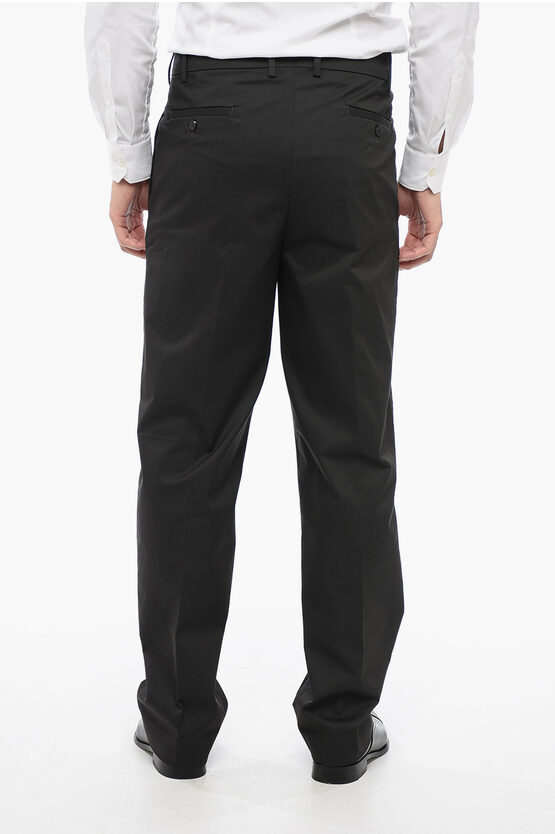 3-Button Cotton-Blend Suit with Flap Pockets