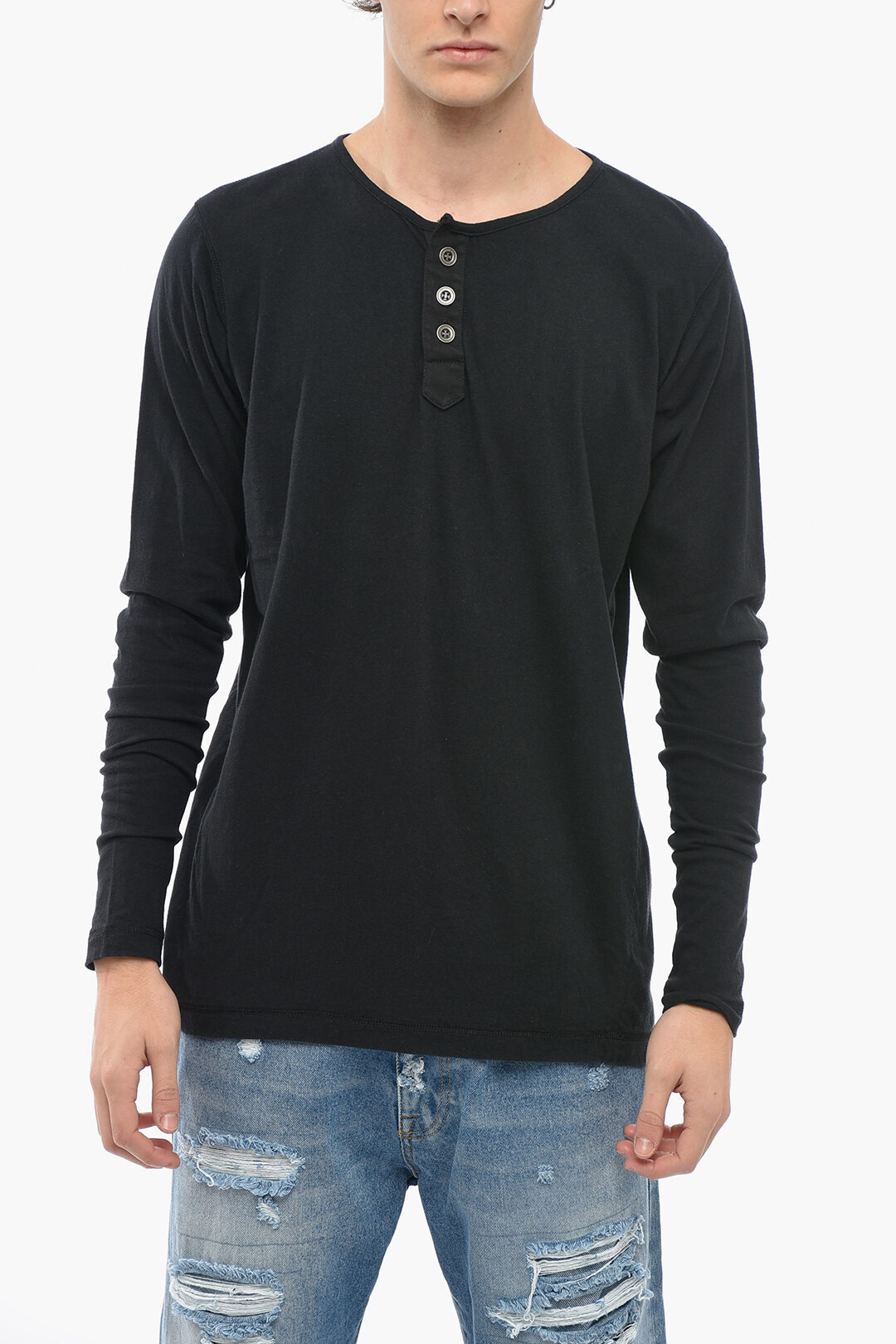 L'Appartement【GOOD GRIEF!】 HENLEY NECK BO_long_sleeve_henley_-