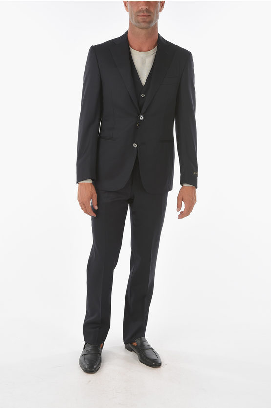 Shop Corneliani 3-piece Cerim.leader Extrafine Virgin Wool Suit