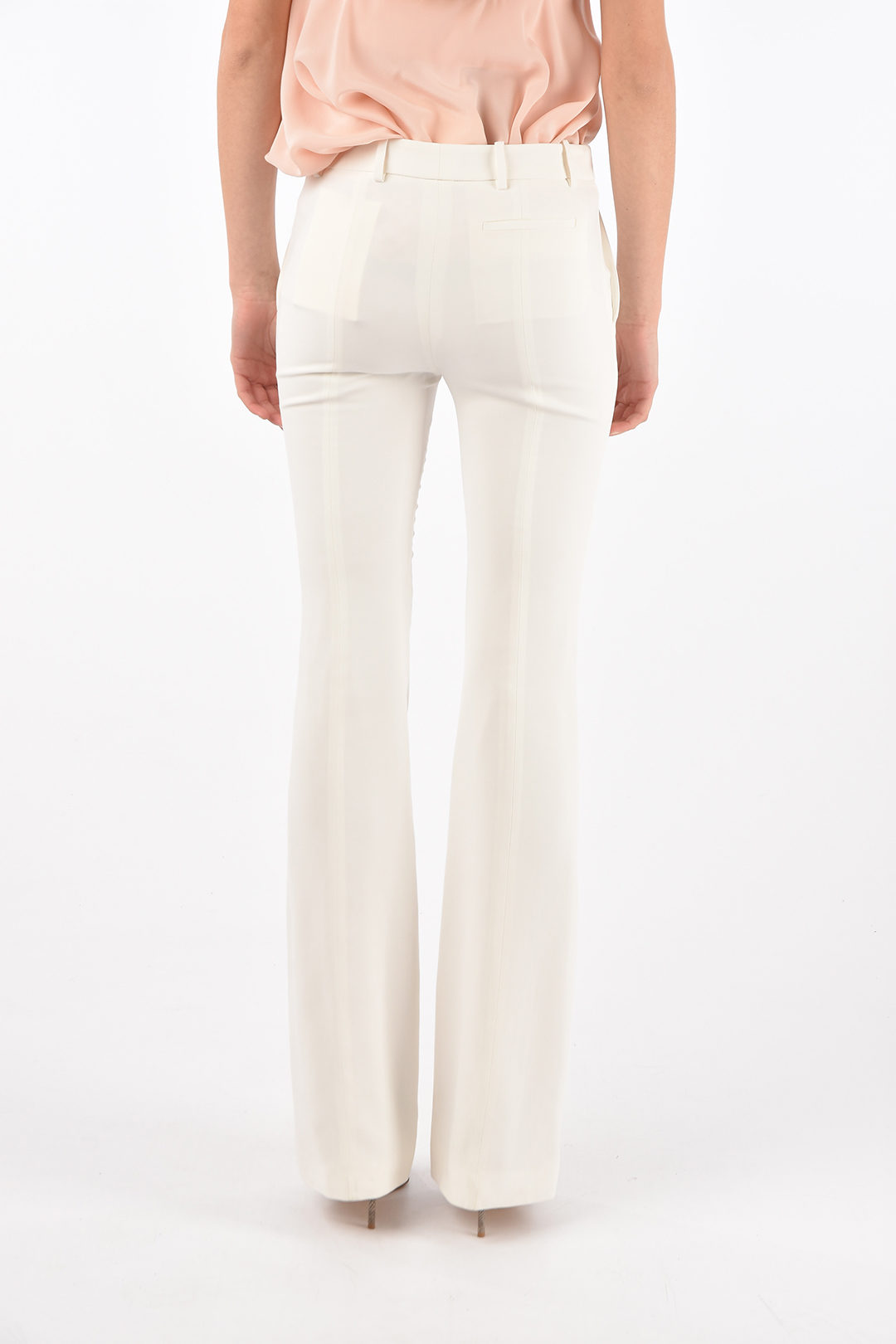 Pocket Hidden Fastening Boot Cut Pants 