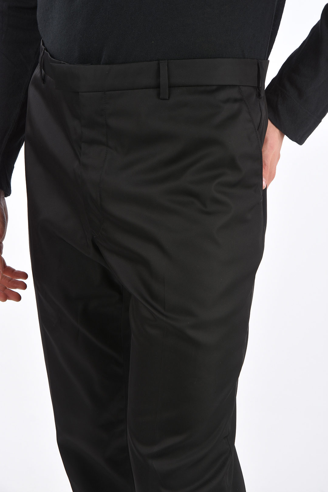 Prada 3 Pocket Pants with Belt Loops and Hidden Fastening men Glamood