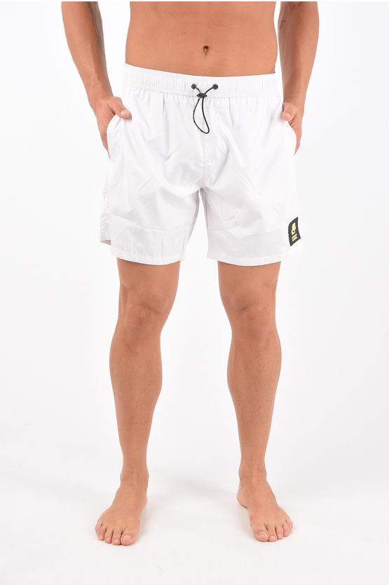 Karl Lagerfeld 3 Pockets Basic Swim Shorts In White