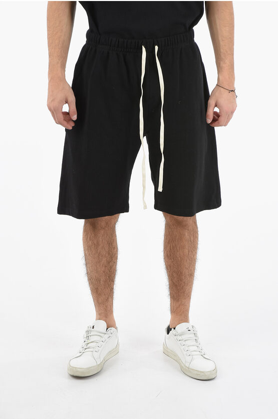 Woolrich 3 Pockets Sweat Shorts With Contrasting Laces In Black