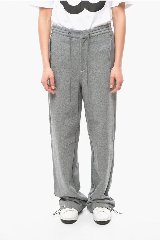 DION LEE 3 POCKETS TERRY SWEATPANTS WITH BELT LOOPS