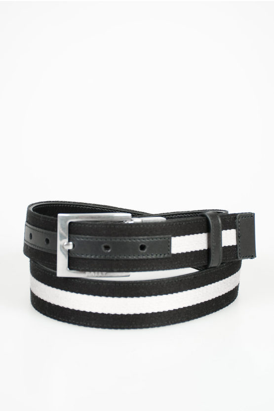 Shop Bally 35mm Fabric And Leather Tonni Belt