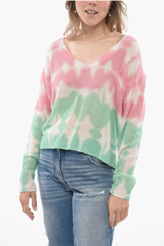 Shop 360 Sweater 360cashmere V-neck Tie-dye Effect Cashmere Tori Sweater