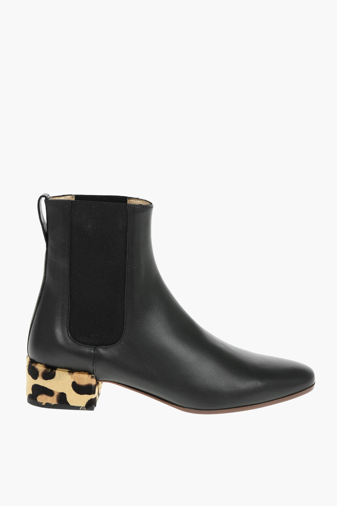 Francesco Russo 4 cm Leopard Print Heel Leather Chelsea Boots - Glamood Outlet