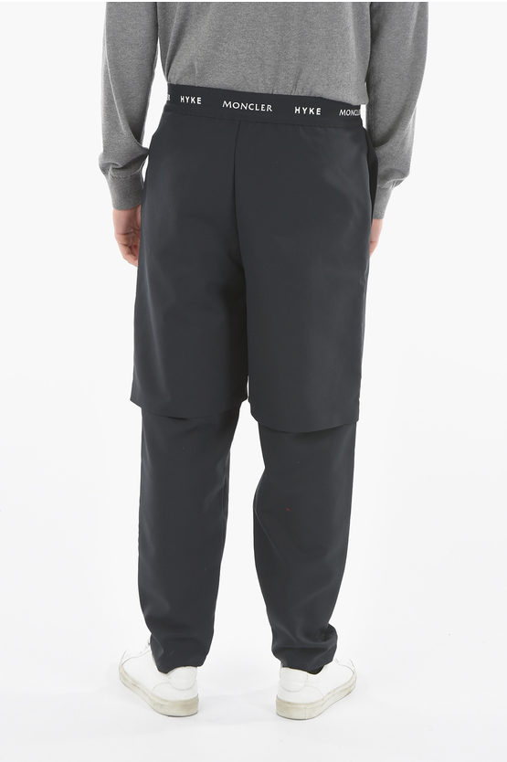 Moncler 4 HYKE Logoed Elastic Waistband Double-layered Pants