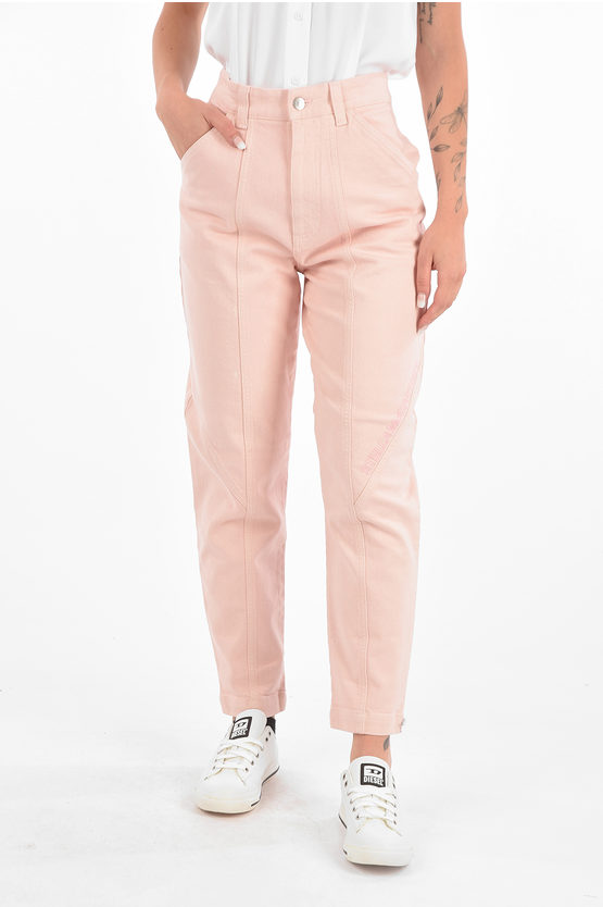 Stella Mccartney 4 Pocket Belt Loop Mom Fit Denim Pants In Pink