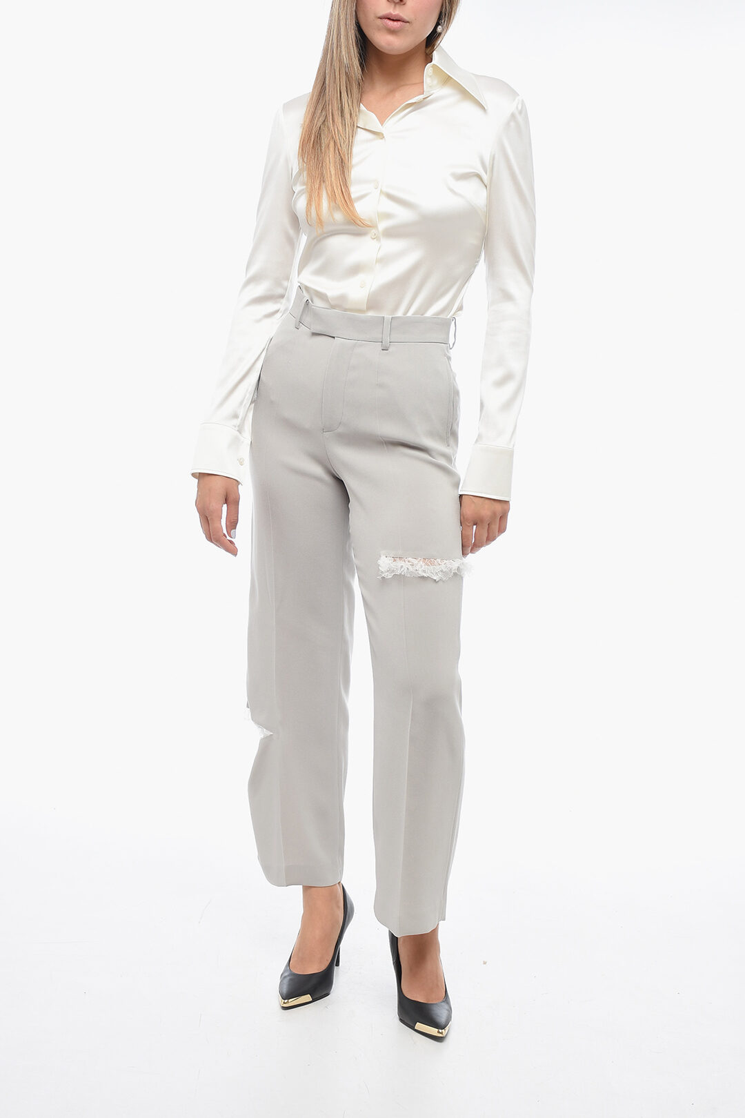 Cut out pants with lacing Pants