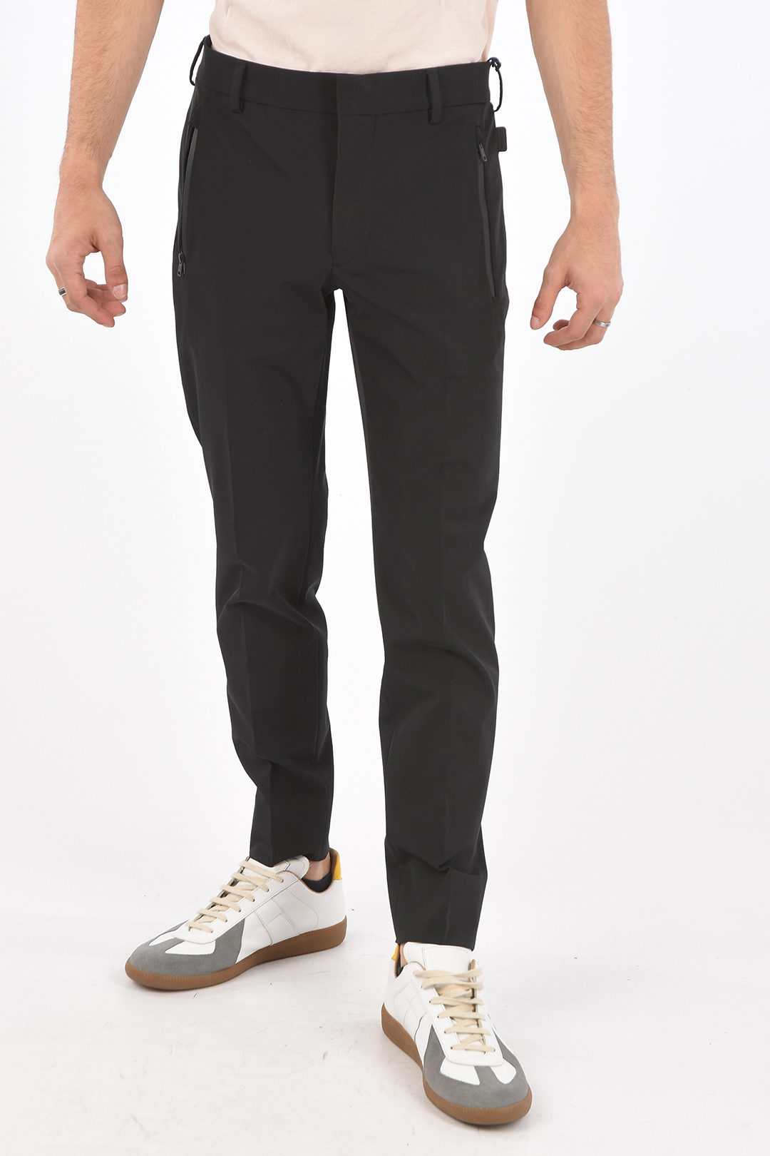 Prada stretch technical online fabric trousers